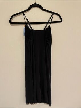 🖤 Black Lace Trim Slip Dress / Nightgown 🖤